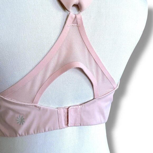 Athleta Advance Sports Bra Sz 36DD Nude Beige Wireless High Imapct Racerback - Picture 5 of 6